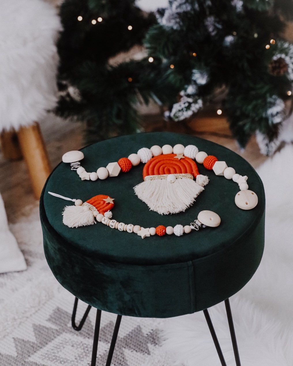 Weihnachtliche Kinderwagenkette