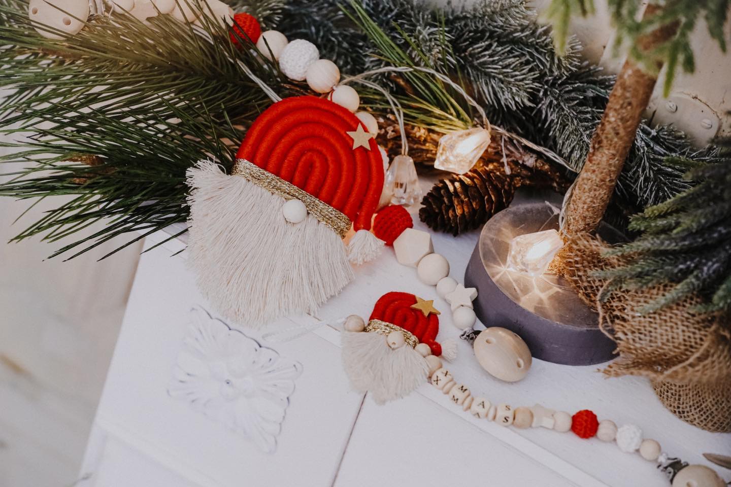 Weihnachtliche Kinderwagenkette