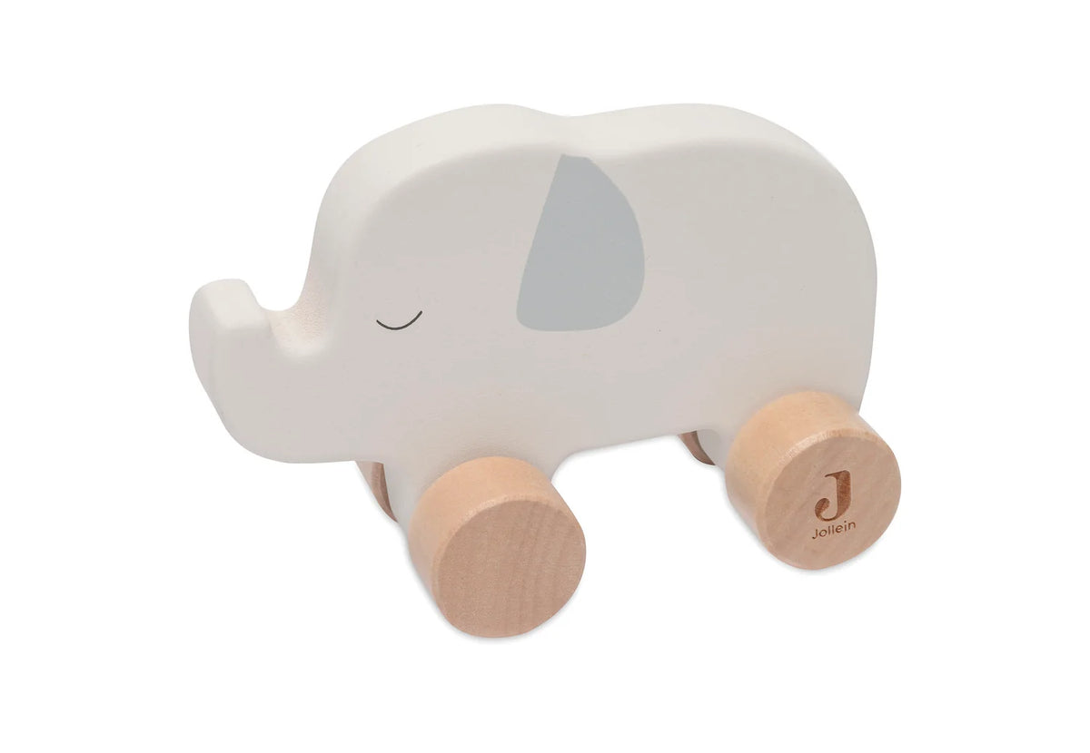 Holzelefant auf Rädern